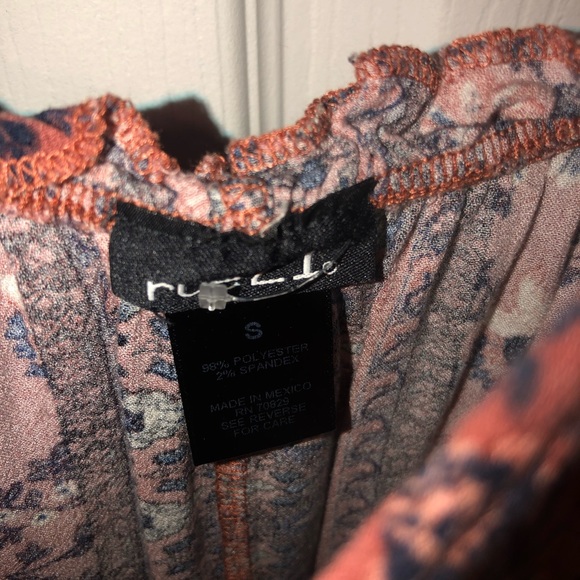 Floral brown romper - Picture 3 of 4